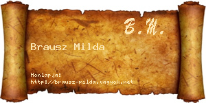 Brausz Milda névjegykártya